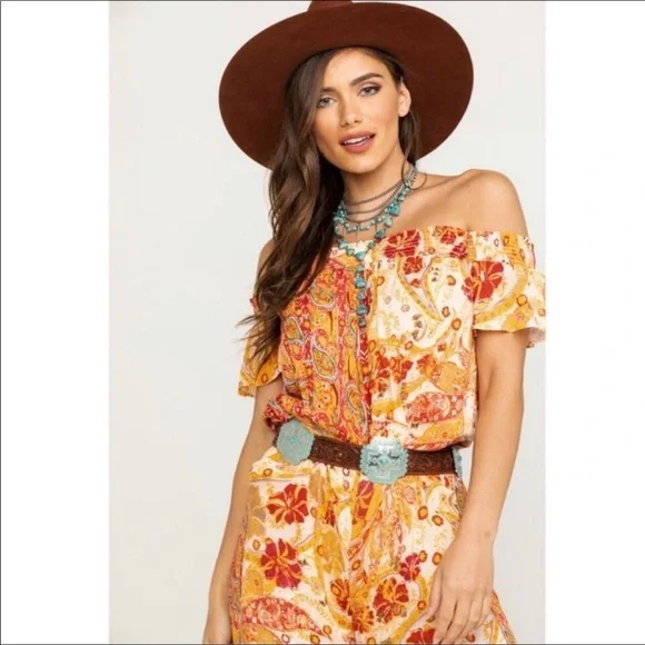 NWT Free People Carmen Wide Leg Off the Shoulder Jumpsuit XS - Picture 5 of 13